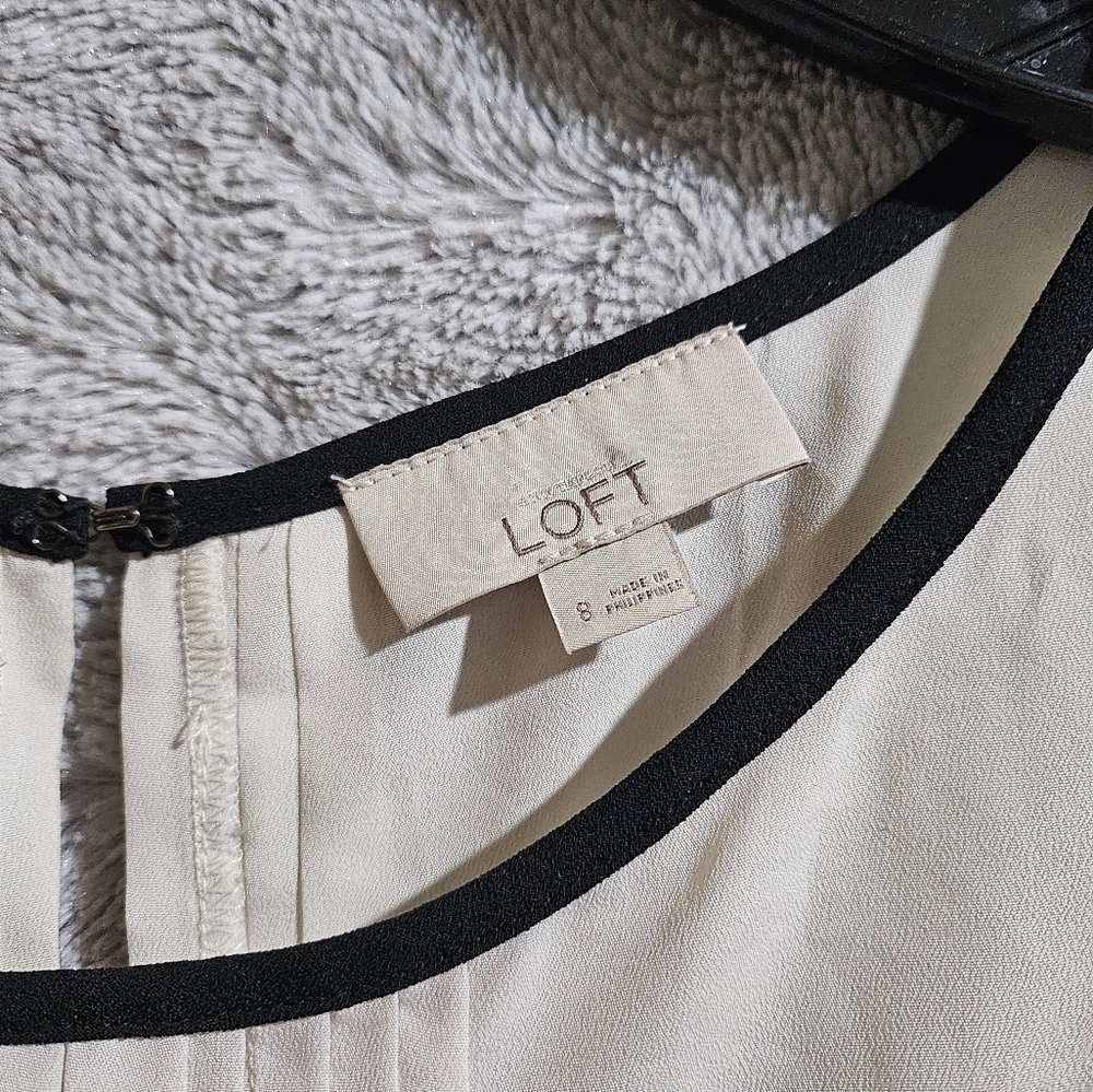 LOFT Chic Black and White Jumpsuit Medium 8 - Picture 2 of 2